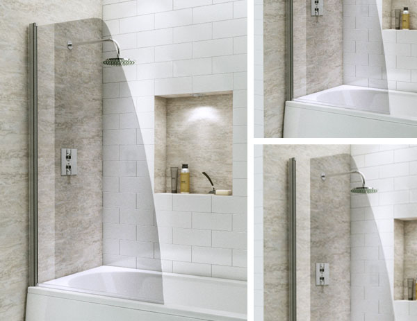 The Technik 6 Sail Designer Bath Screen from VIP Bathrooms - now only 102.99 GBP!